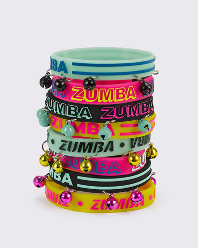 Zumba Happy Rubber Bracelets with Bells 8PK - Z3A000088