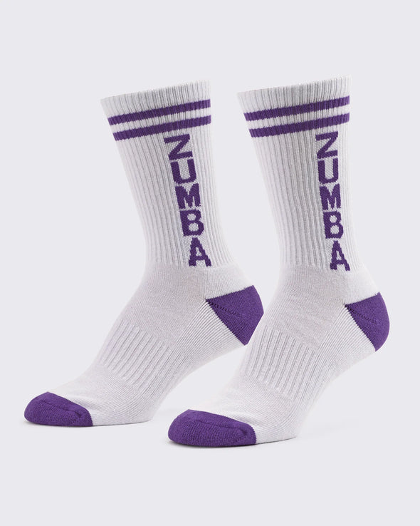Zumba High Socks - White/Purple Z3A000097