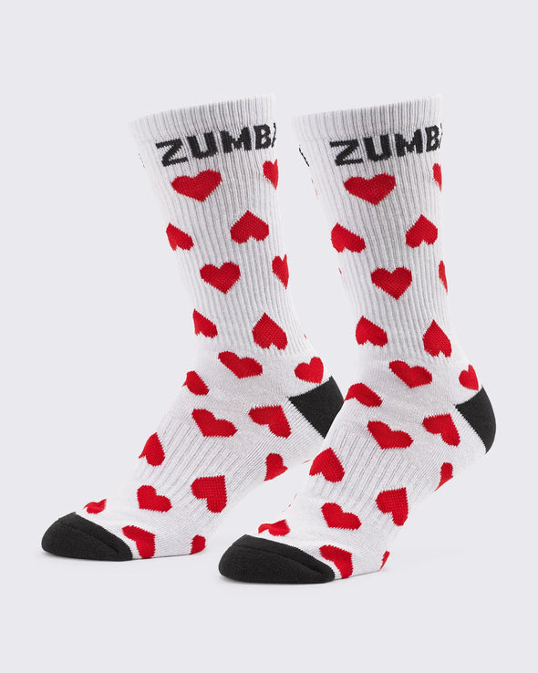 Zumba High Socks - White/Red Z3A000107