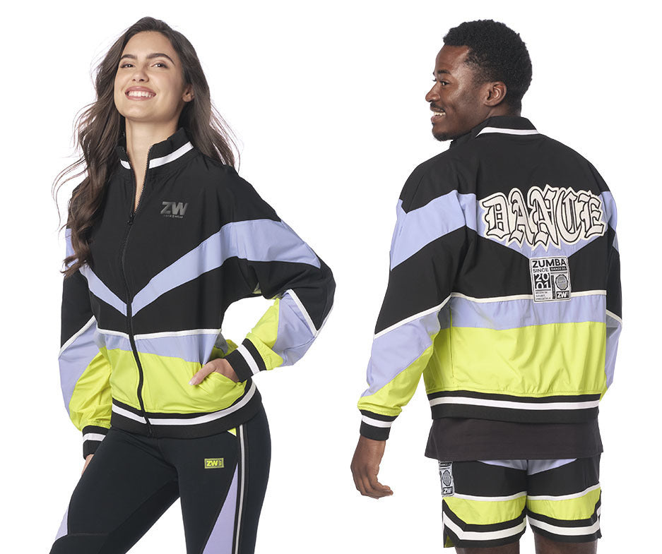 Zumba Dance Zip-Up Track Jacket - Bold Black Z3T000020
