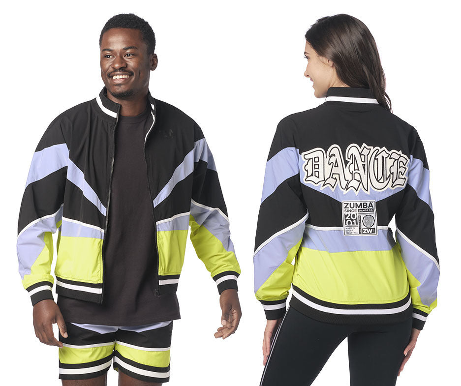 Zumba Dance Zip-Up Track Jacket - Bold Black Z3T000020