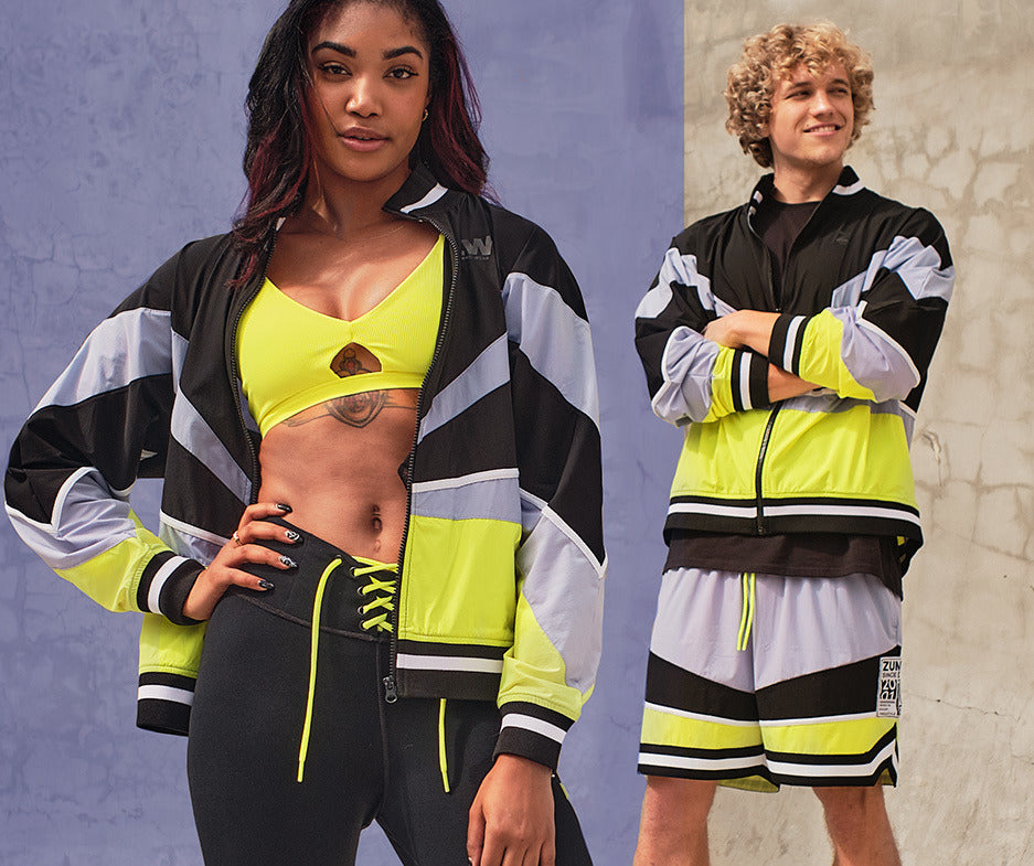 Zumba Dance Zip-Up Track Jacket - Bold Black Z3T000020