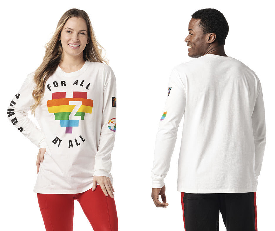 Zumba For All By All Long Sleeve Tee - Wear It Out White Z3T000053 size XS