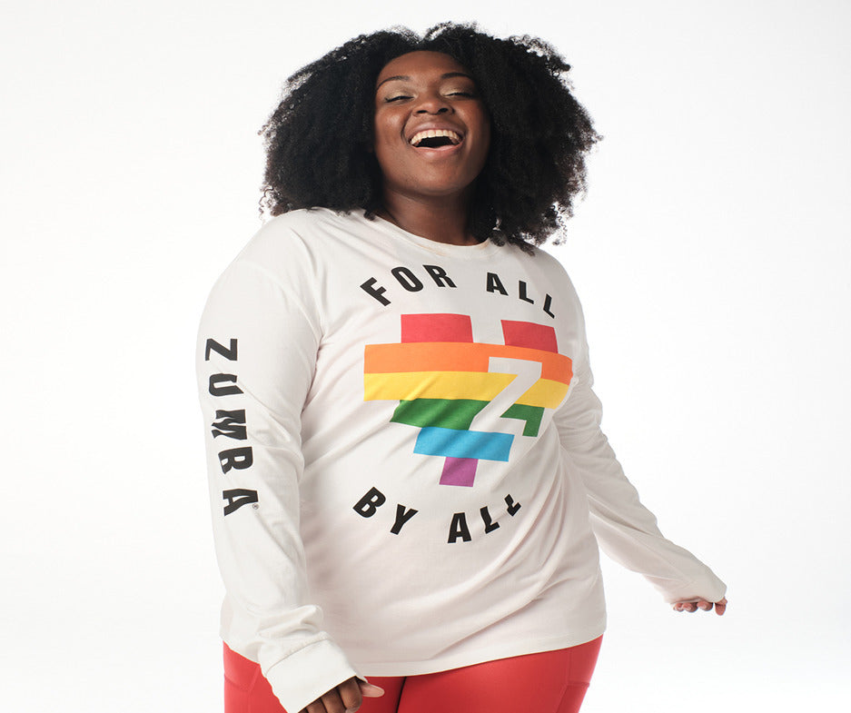 Zumba For All By All Long Sleeve Tee - Wear It Out White Z3T000053 size XS