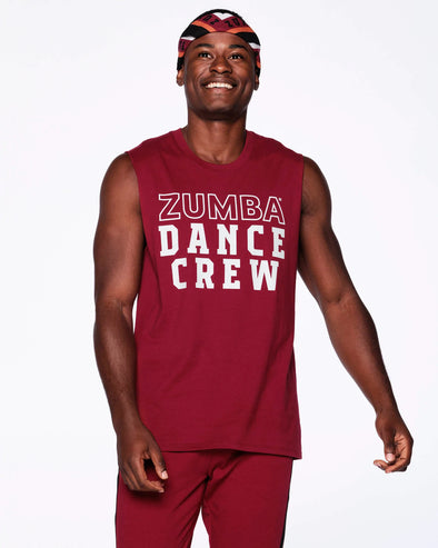 Zumba Dance Crew Muscle Tank Top - Brick Red Z3T000077
