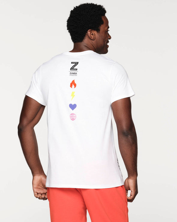 Zumba Made To Make You Feel Good Tee -  Wear It Out White Z3T000120